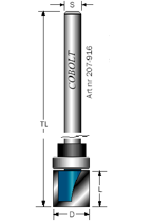 LÅSKISTFRÄS D= 16, TL= 110